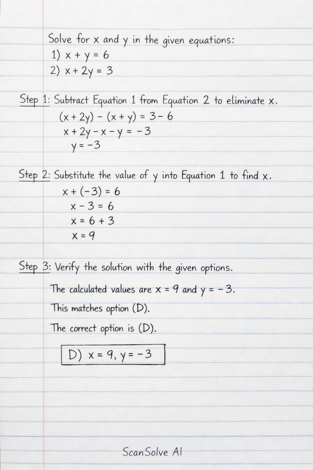 Handwritten step-by-step solution preview