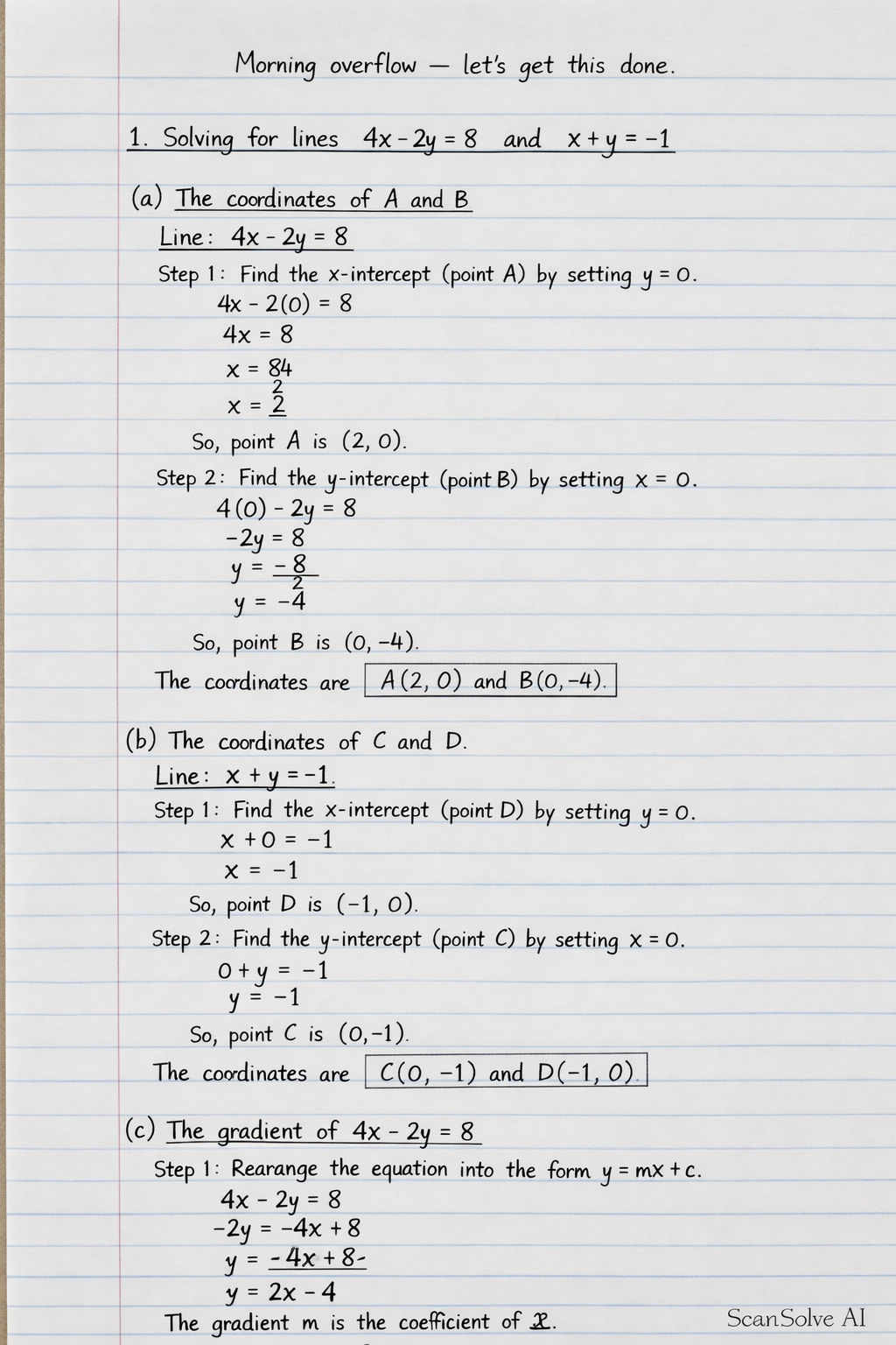 Handwritten step-by-step solution preview
