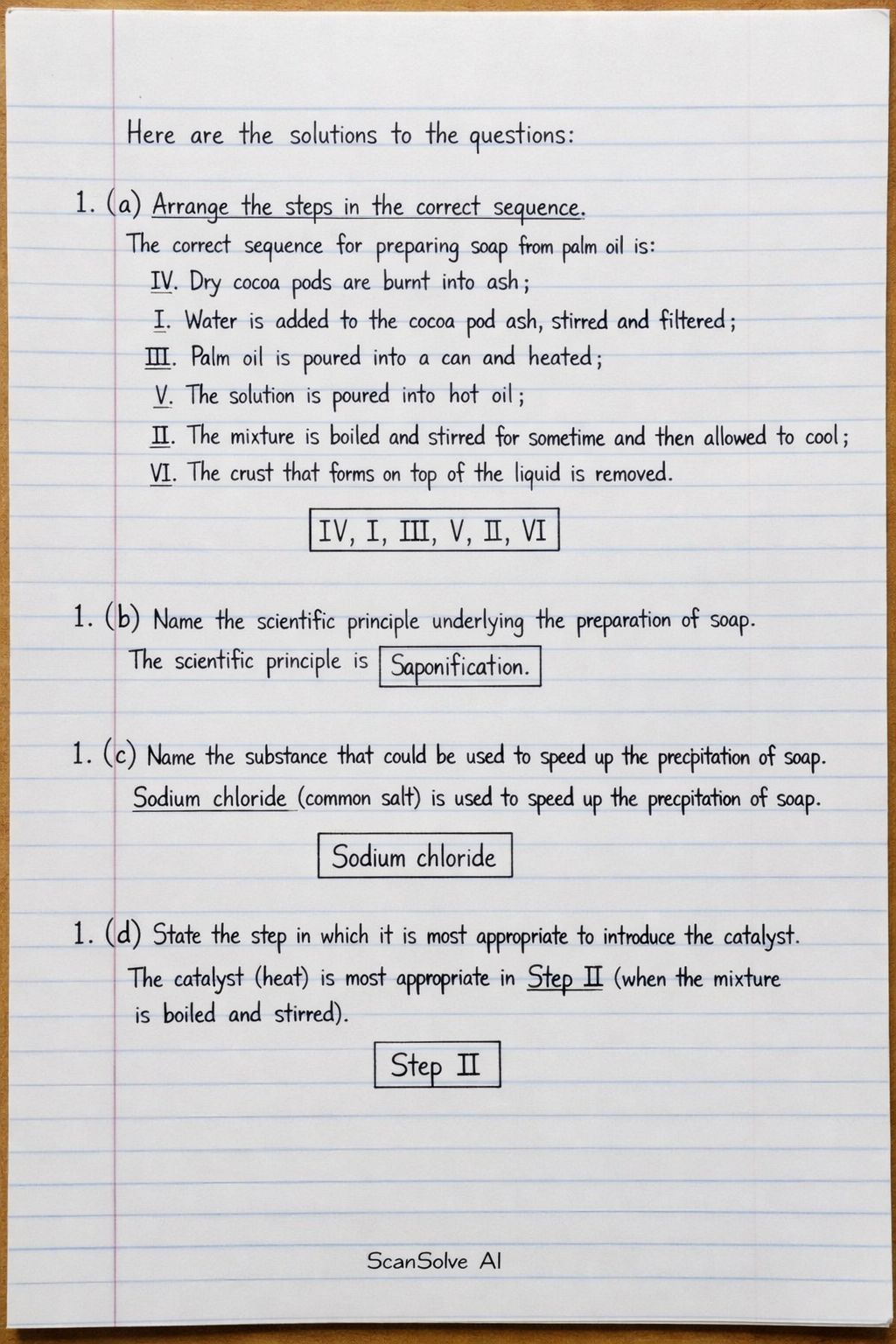 Handwritten step-by-step solution preview