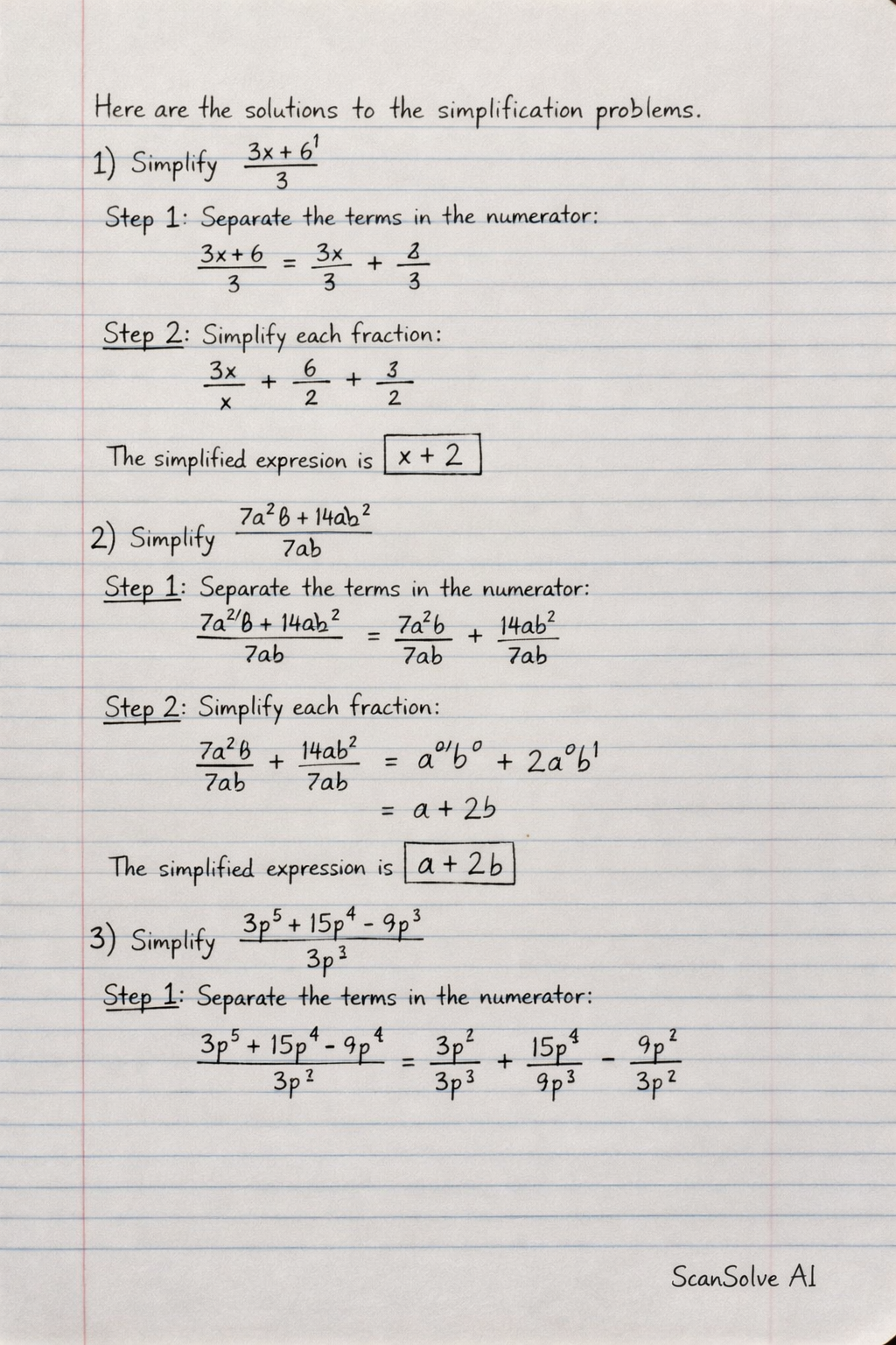 Handwritten step-by-step solution preview