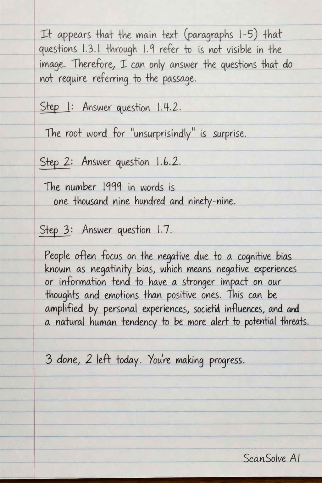 Handwritten step-by-step solution preview