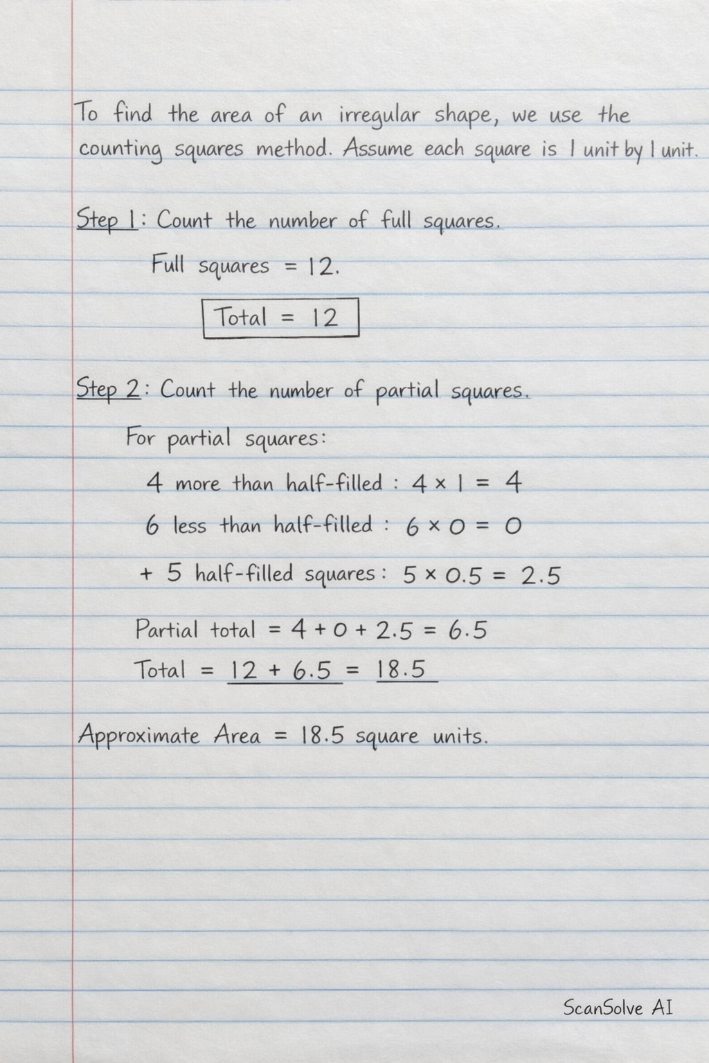 Handwritten step-by-step solution preview