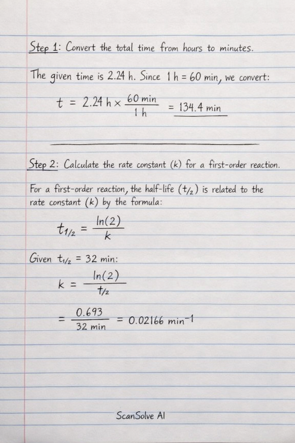 Handwritten step-by-step solution preview