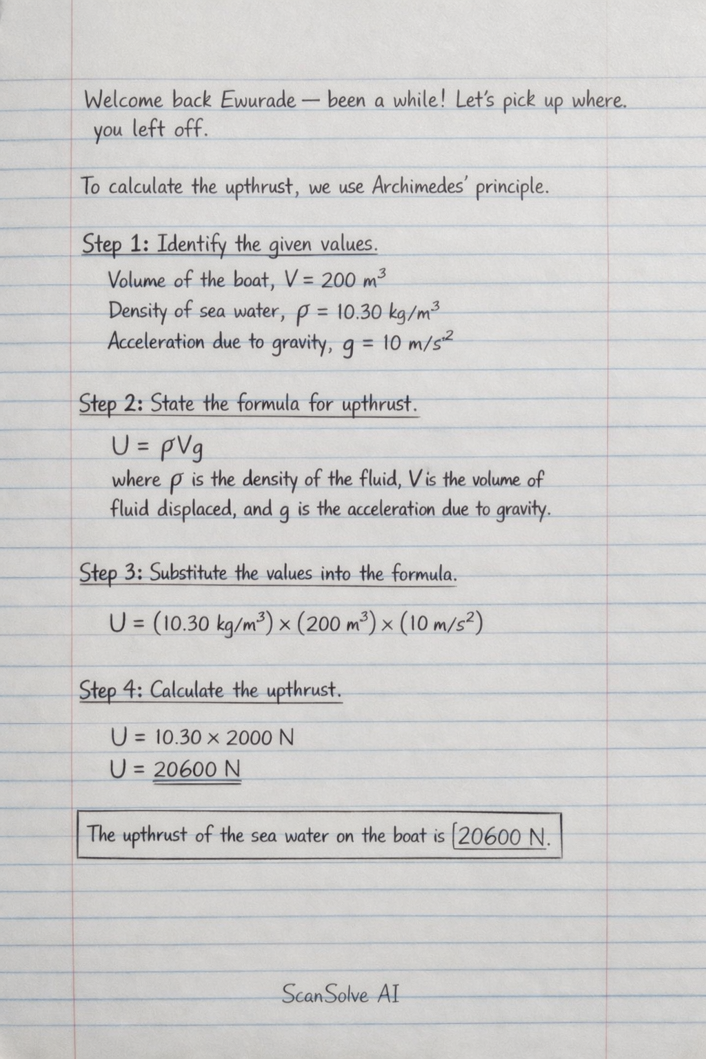 Handwritten step-by-step solution preview