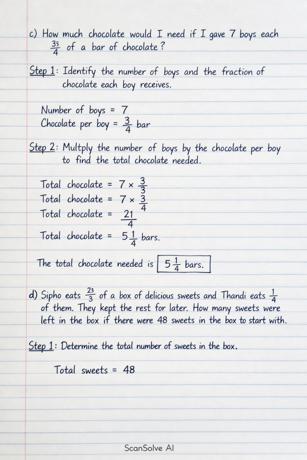 Handwritten step-by-step solution preview