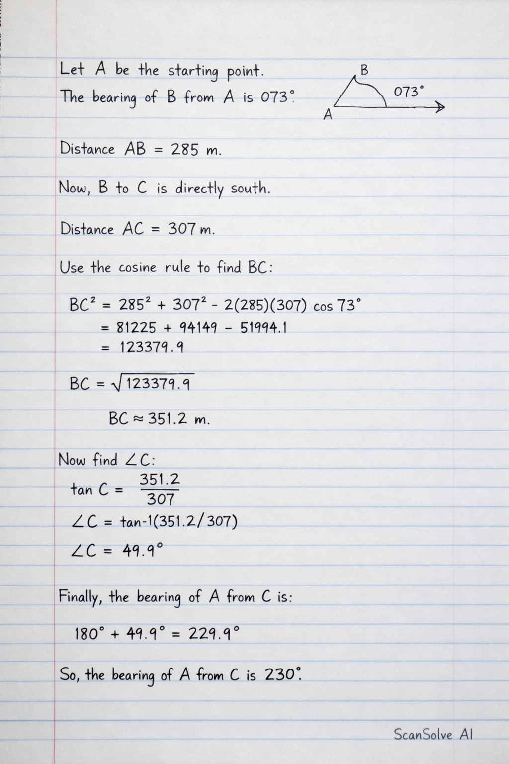 Handwritten step-by-step solution preview