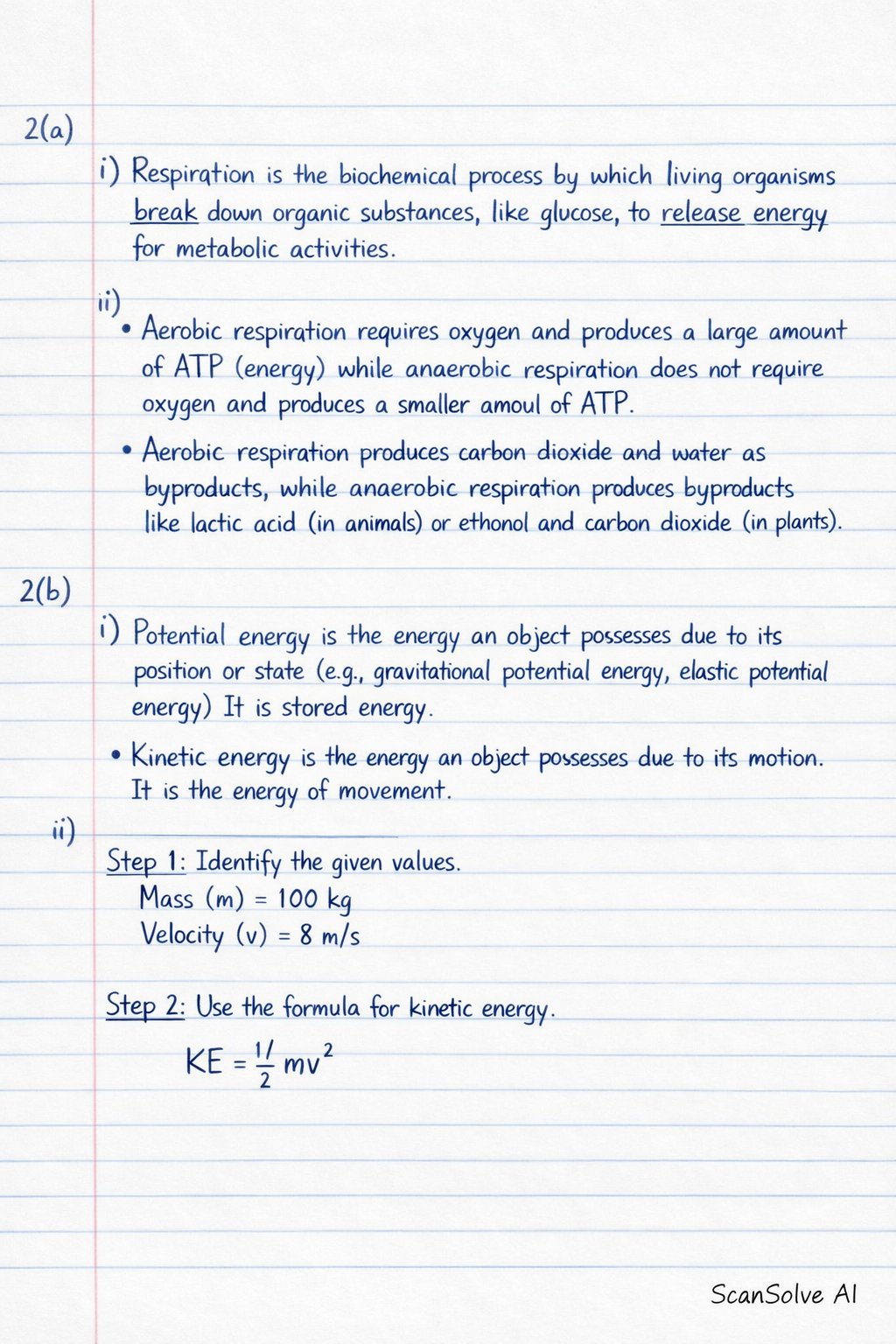 Handwritten step-by-step solution preview