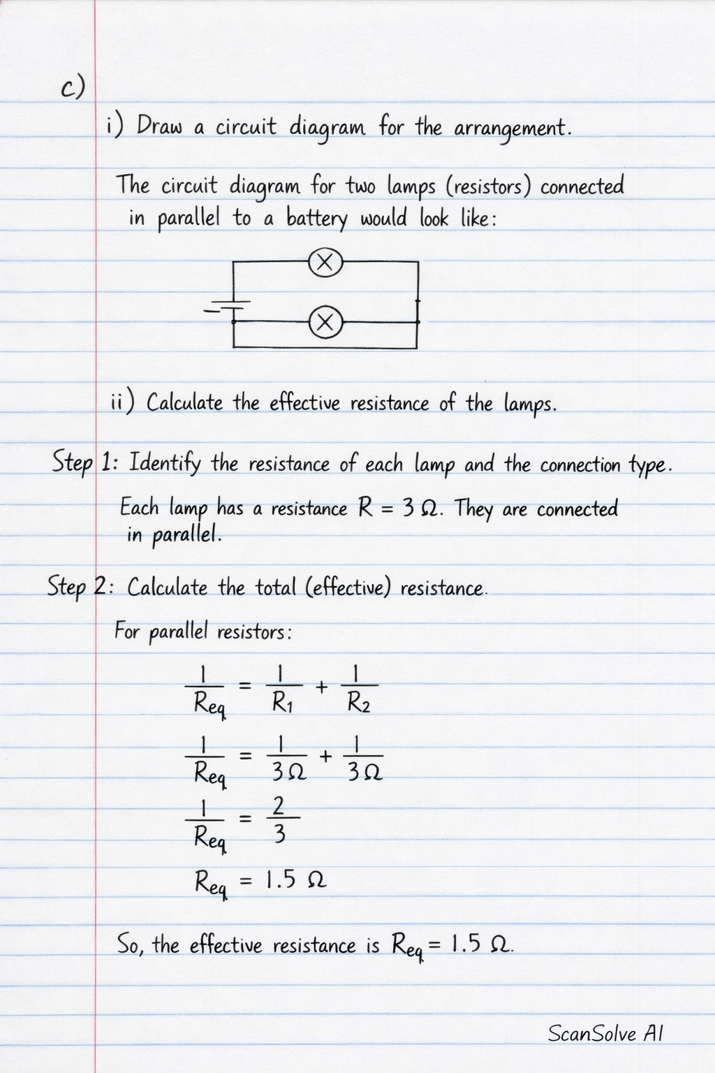 Handwritten step-by-step solution preview