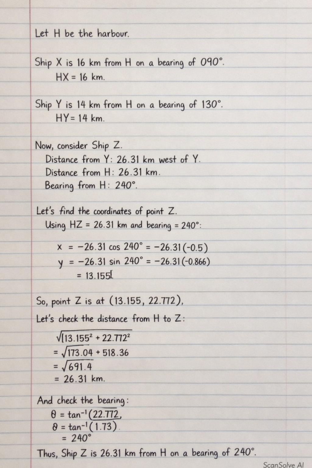 Handwritten step-by-step solution preview