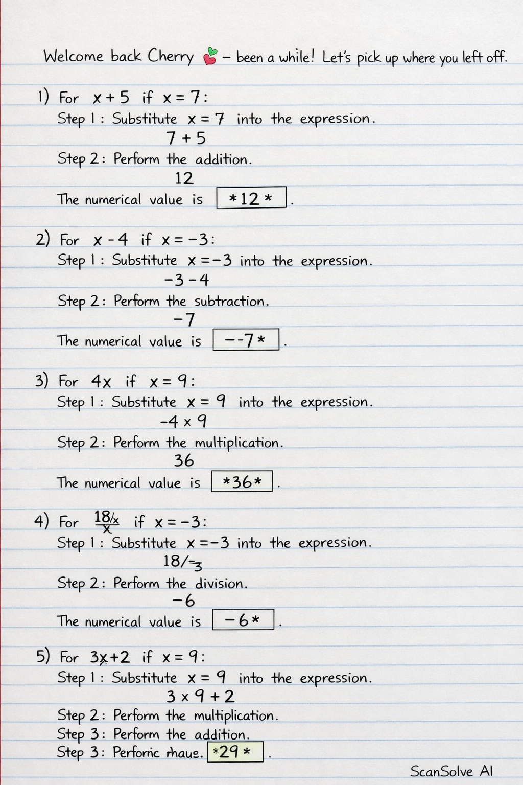 Handwritten step-by-step solution preview
