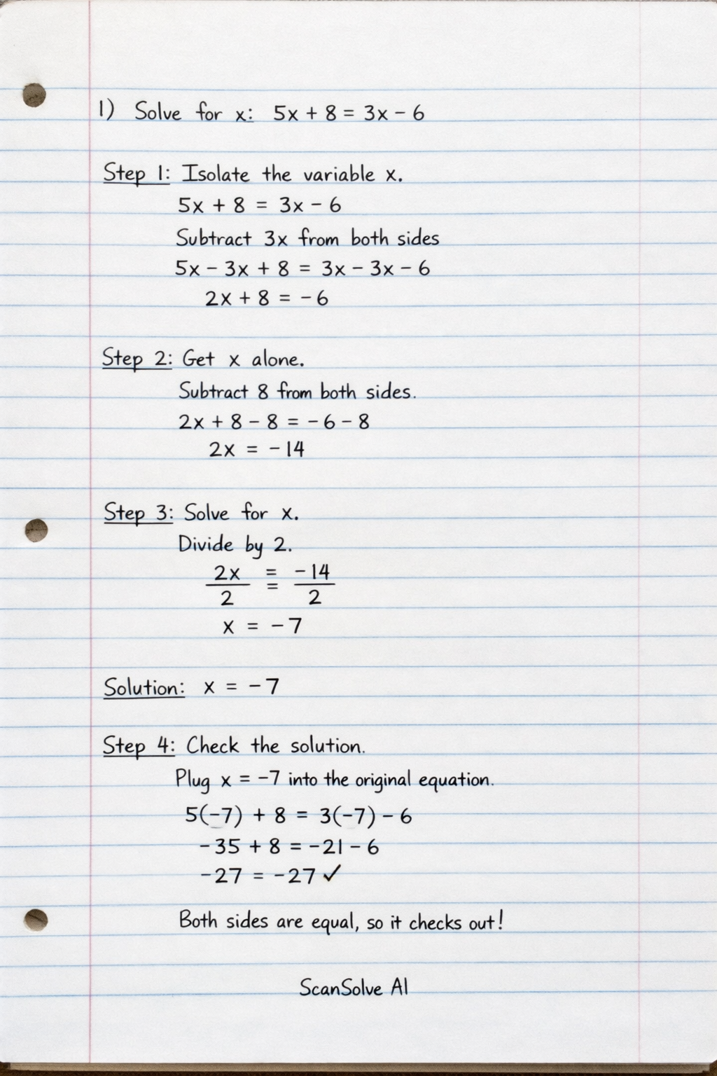 Handwritten step-by-step solution preview
