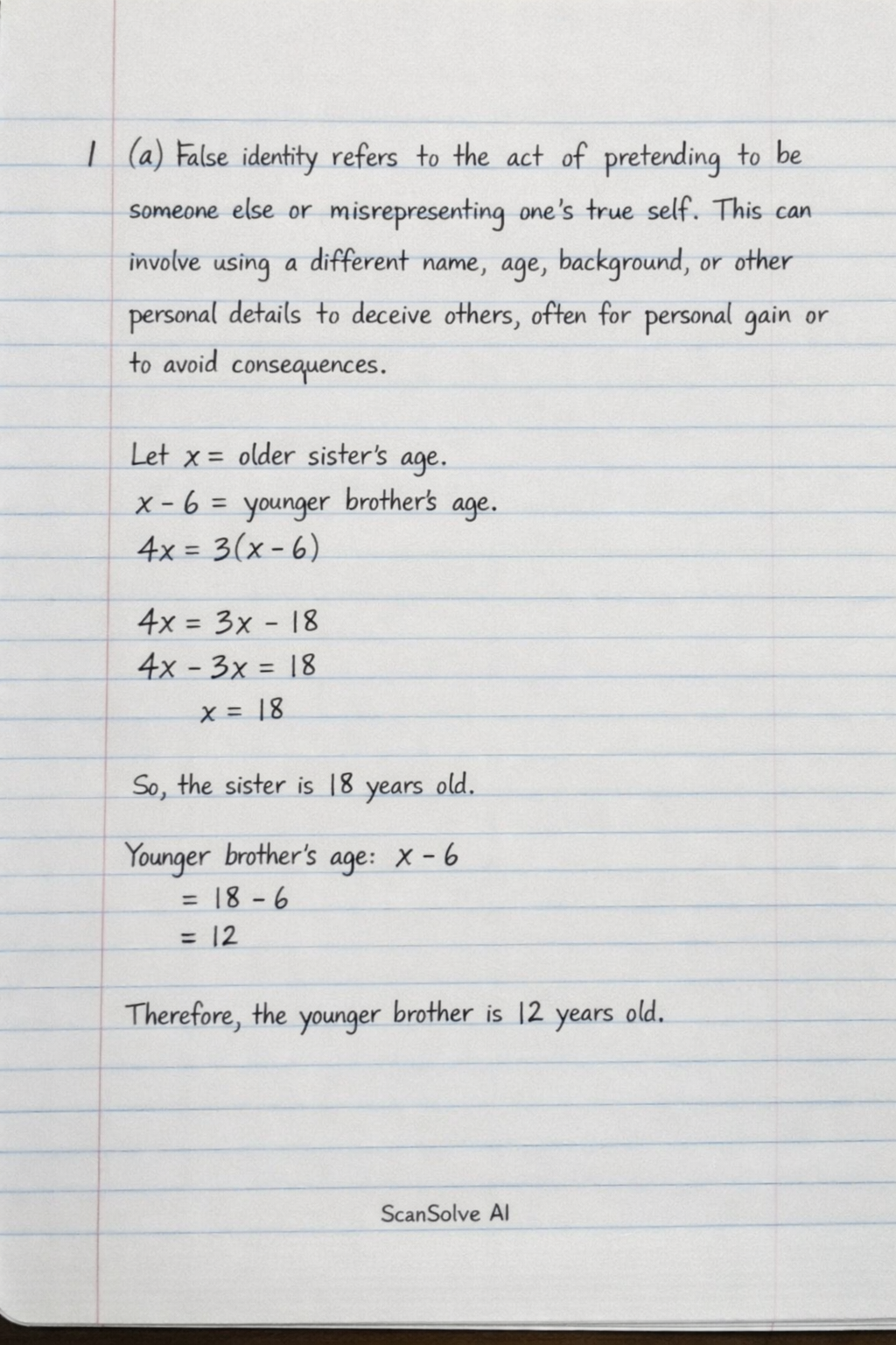 Handwritten step-by-step solution preview