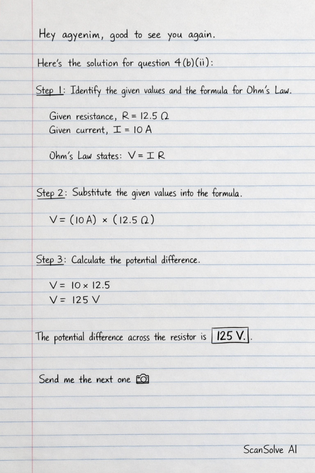 Handwritten step-by-step solution preview