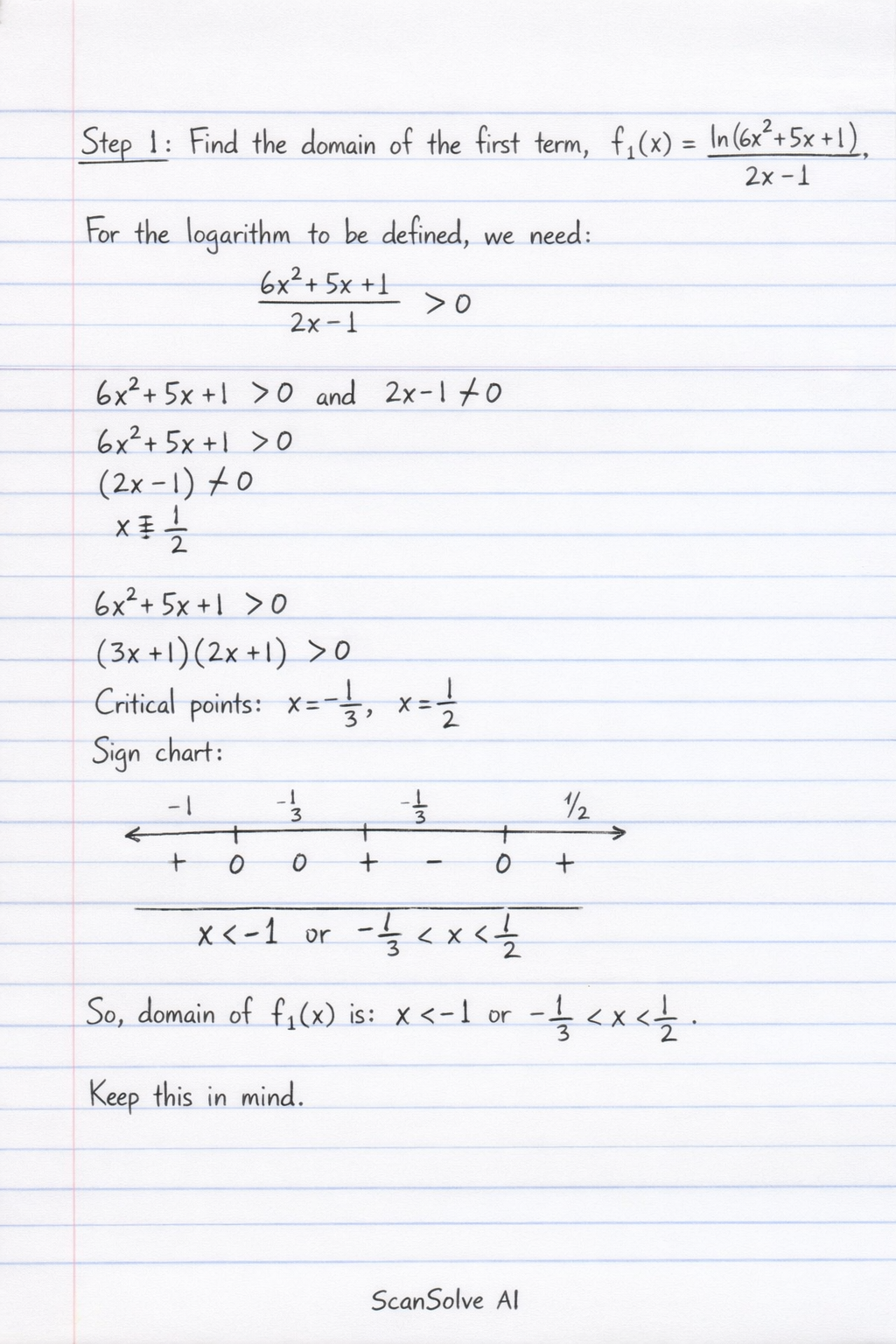 Handwritten step-by-step solution preview