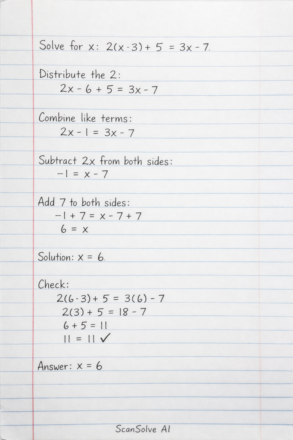 Handwritten step-by-step solution preview