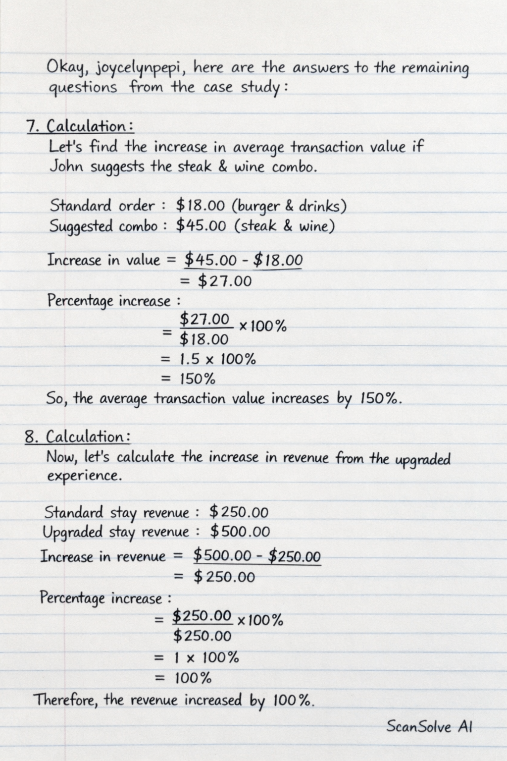Handwritten step-by-step solution preview
