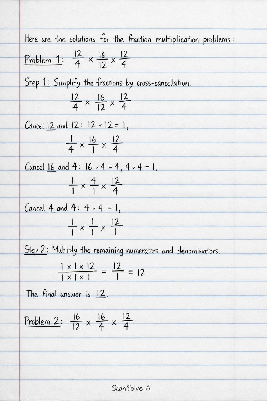 Handwritten step-by-step solution preview