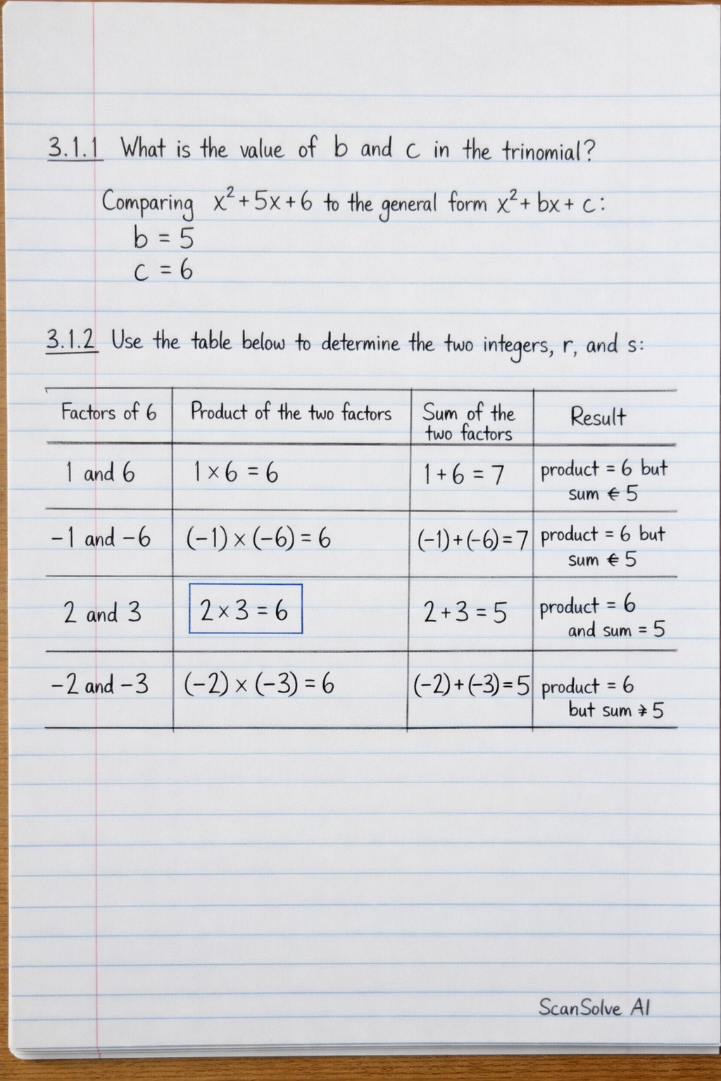 Handwritten step-by-step solution preview