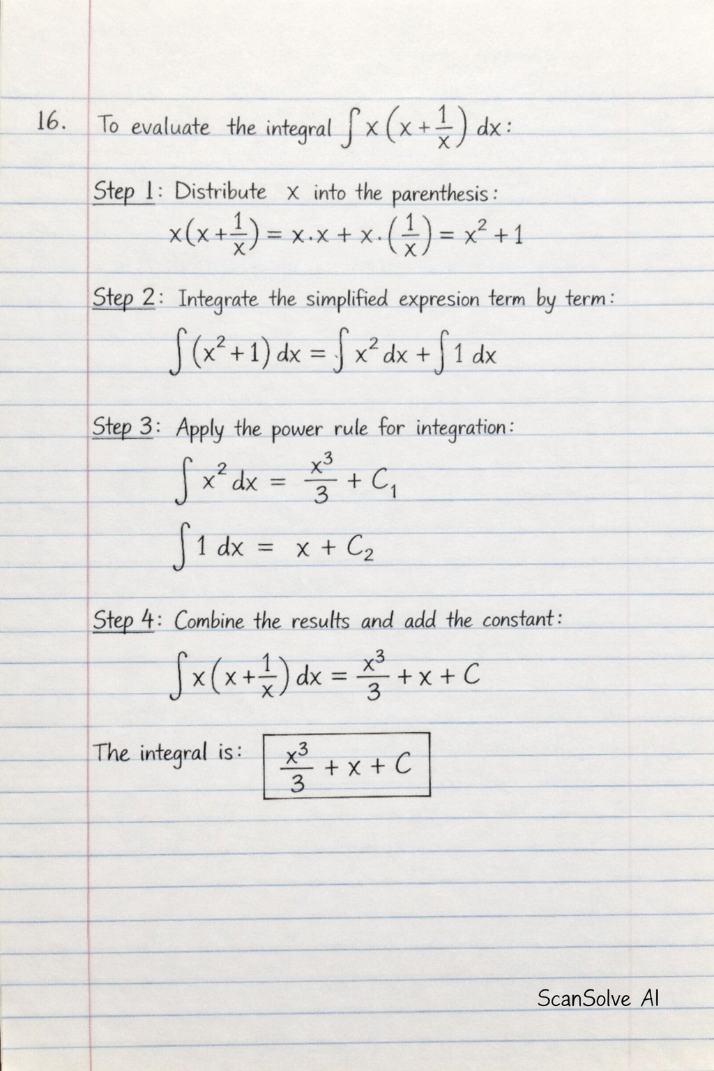 Handwritten step-by-step solution preview