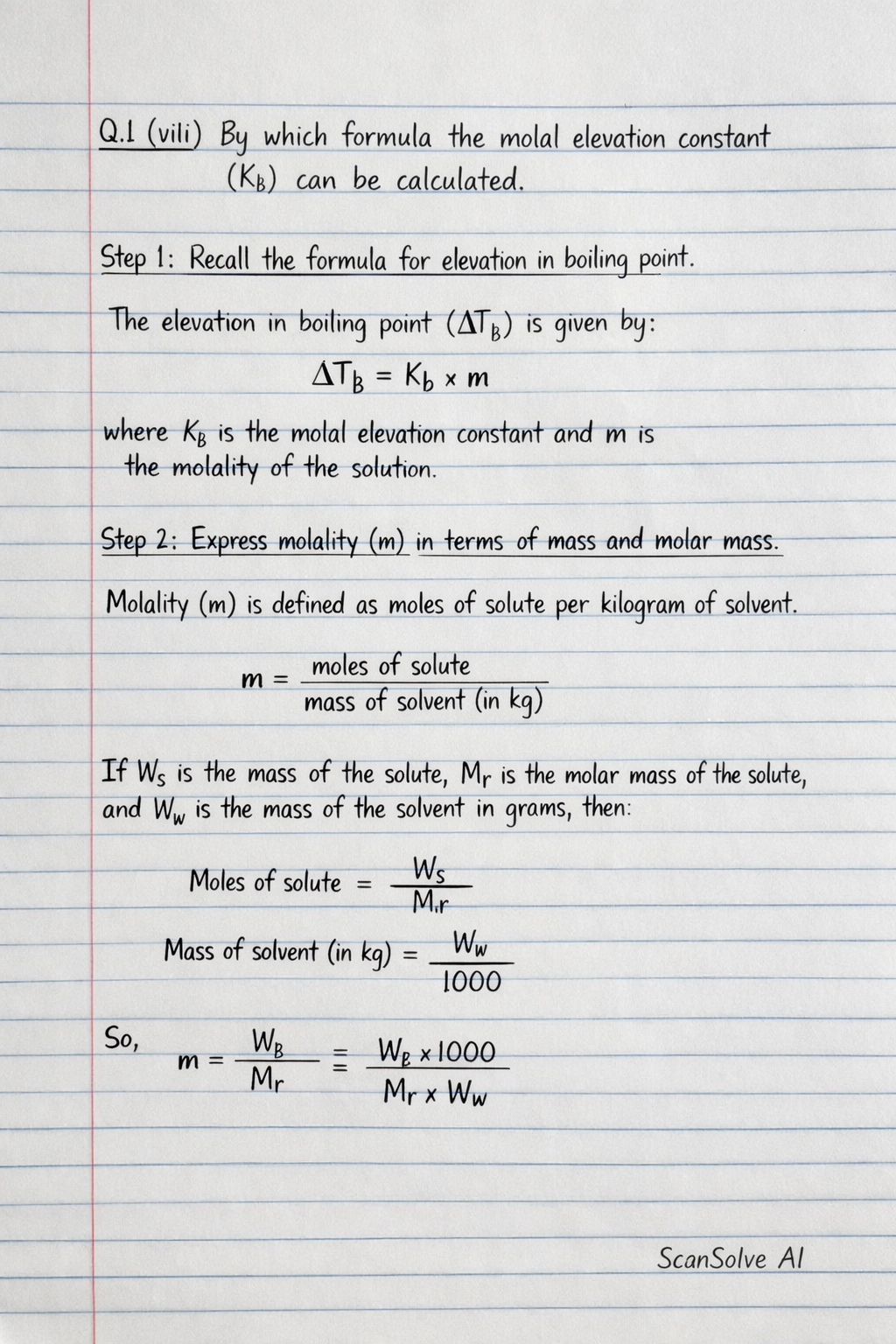 Handwritten step-by-step solution preview