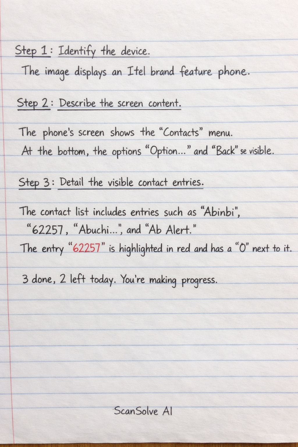 Handwritten step-by-step solution preview