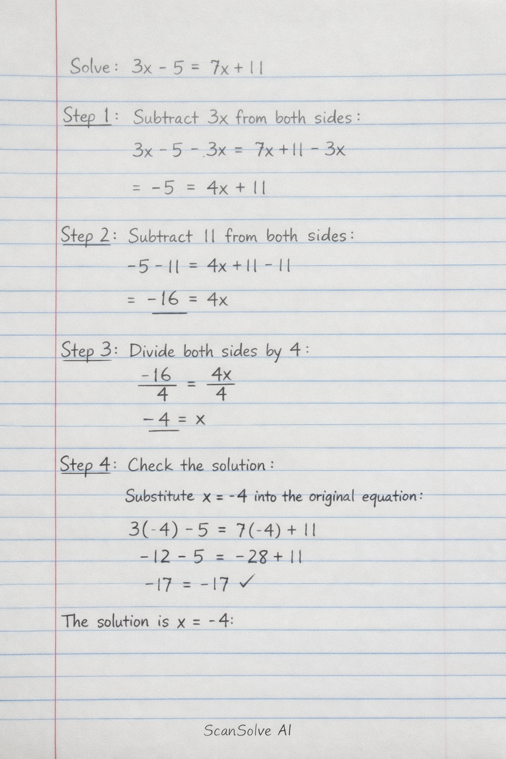 Handwritten step-by-step solution preview