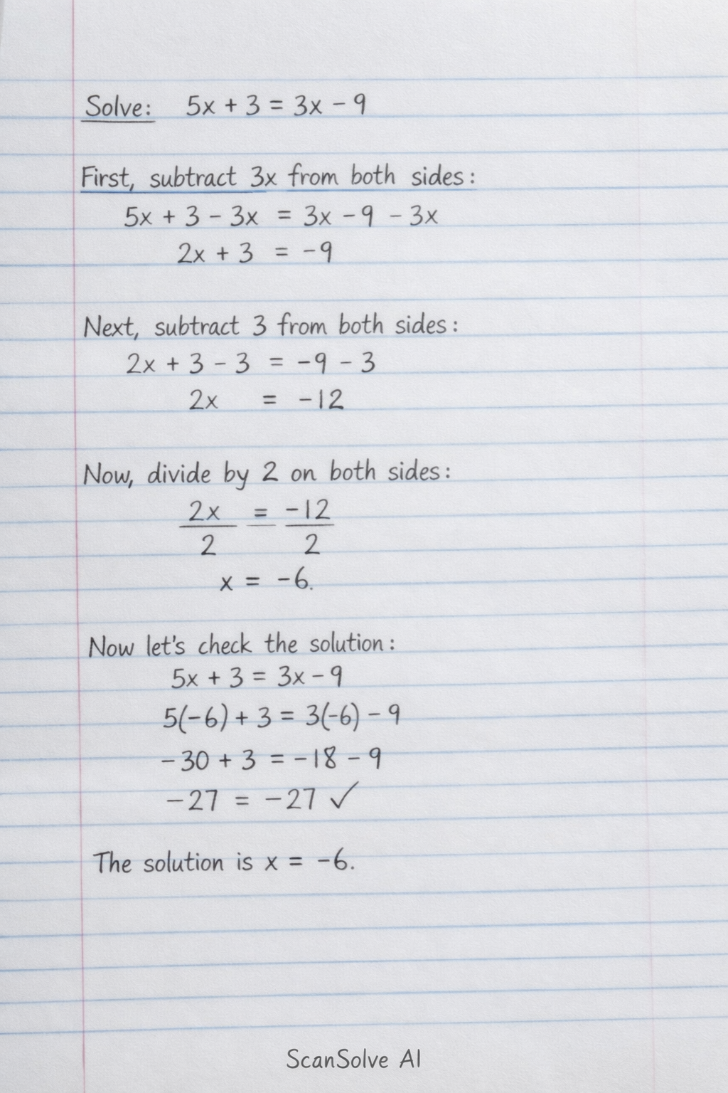 Handwritten step-by-step solution preview
