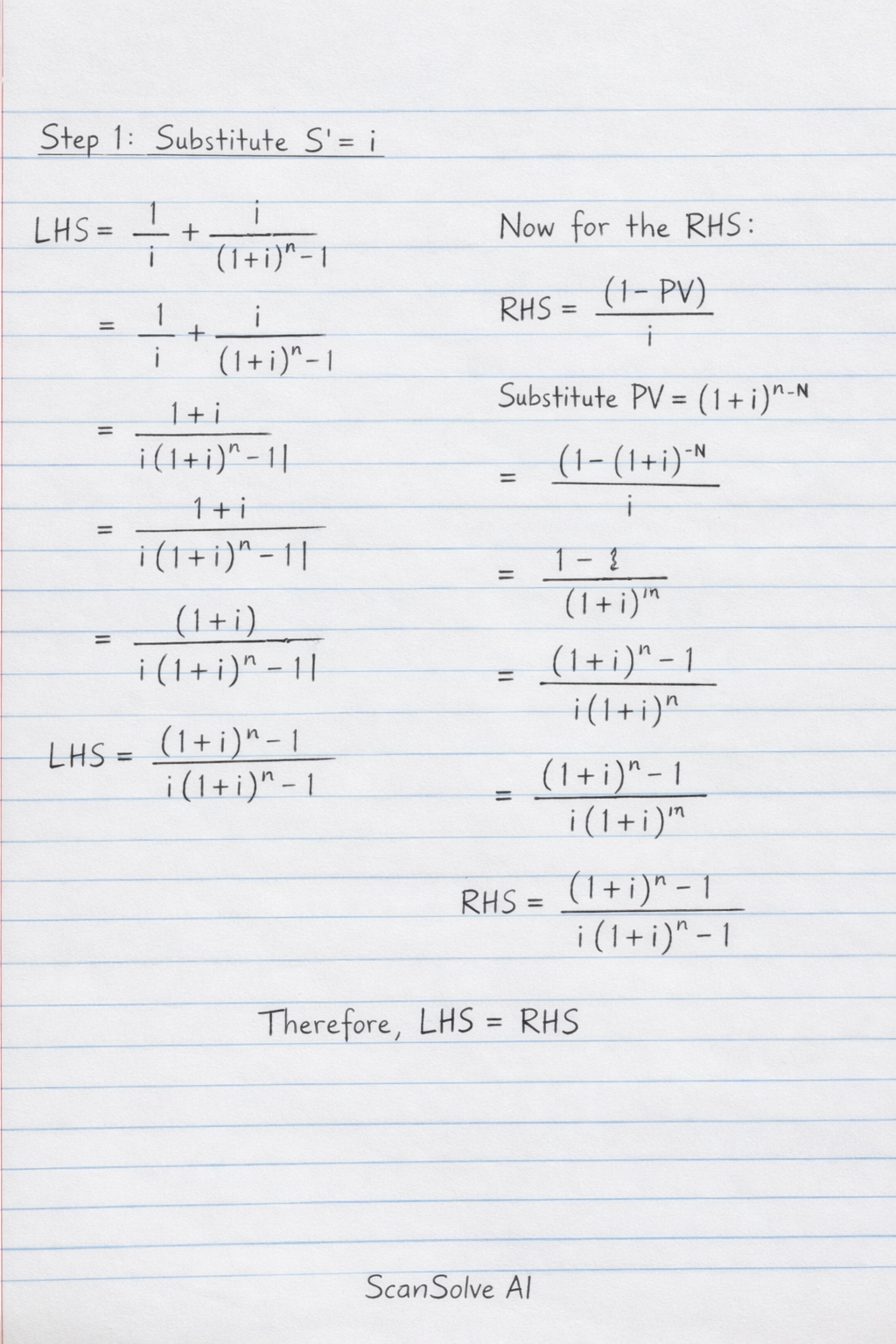 Handwritten step-by-step solution preview
