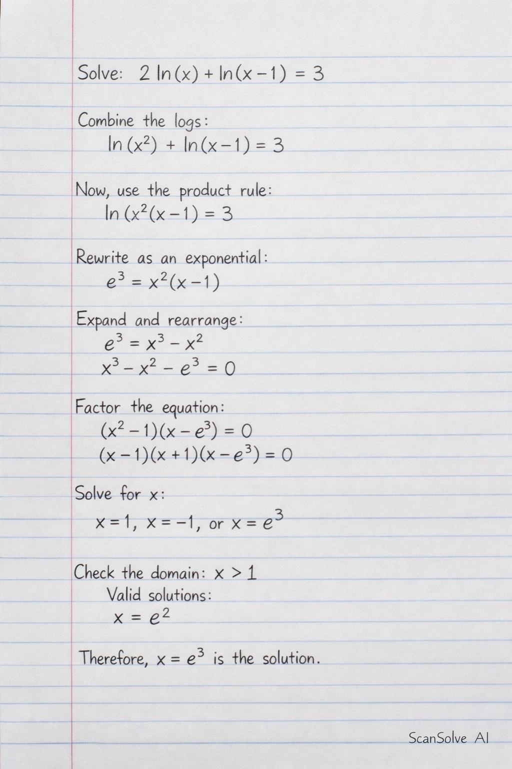 Handwritten step-by-step solution preview