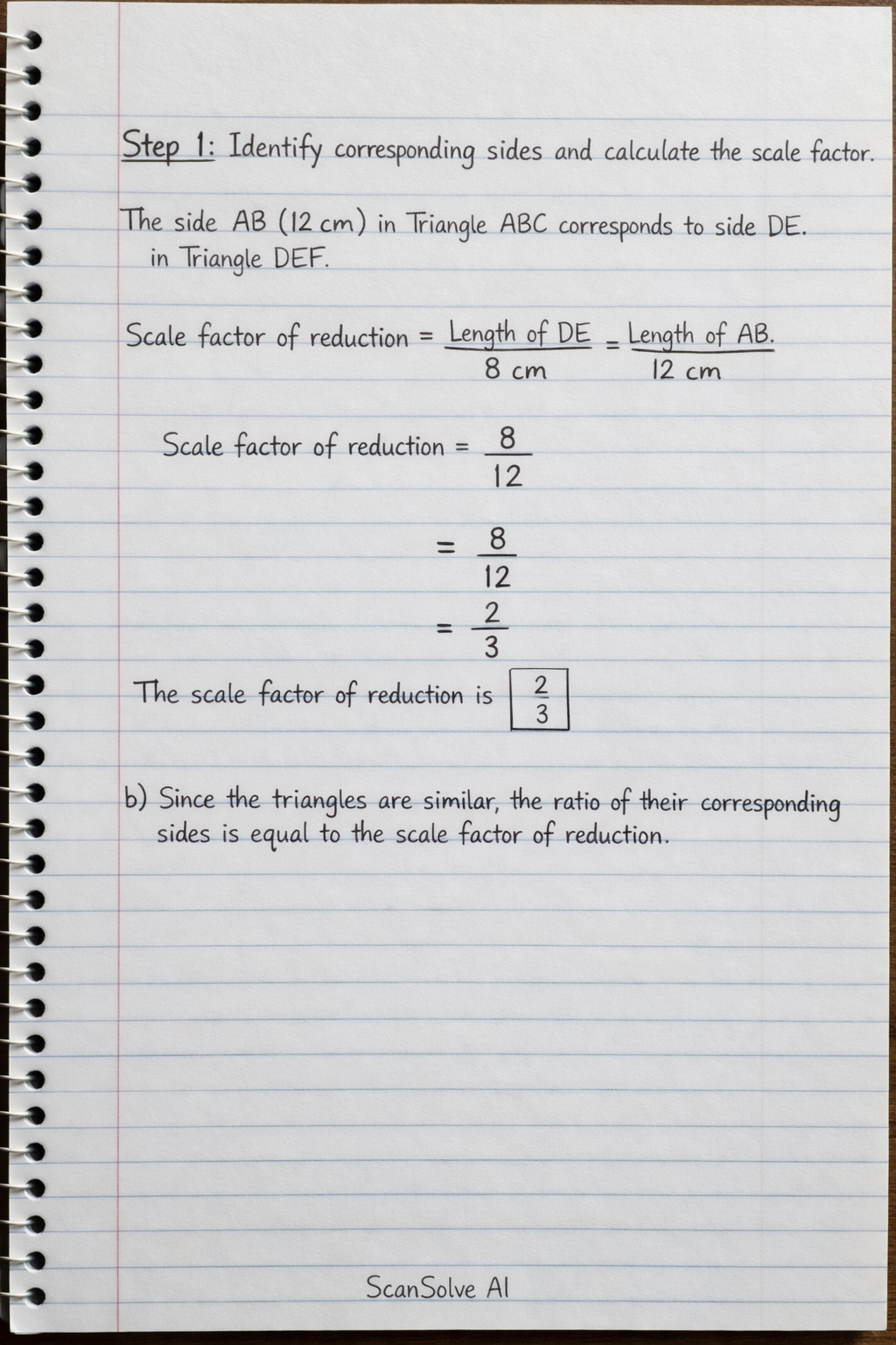 Handwritten step-by-step solution preview