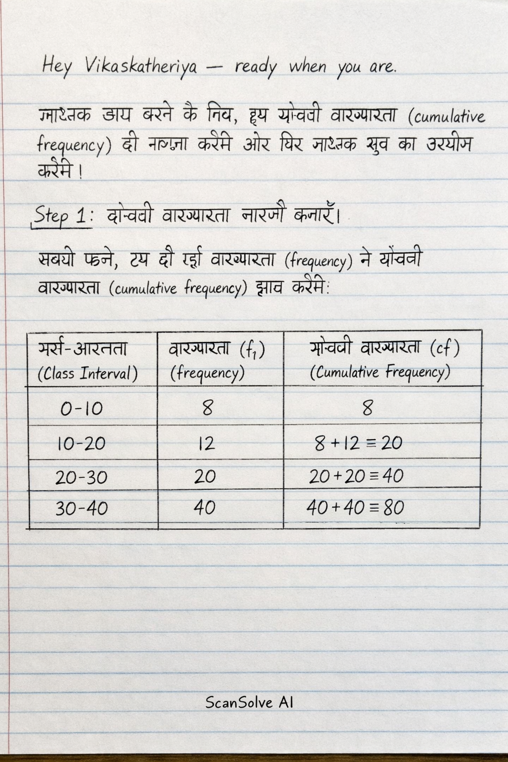 Handwritten step-by-step solution preview