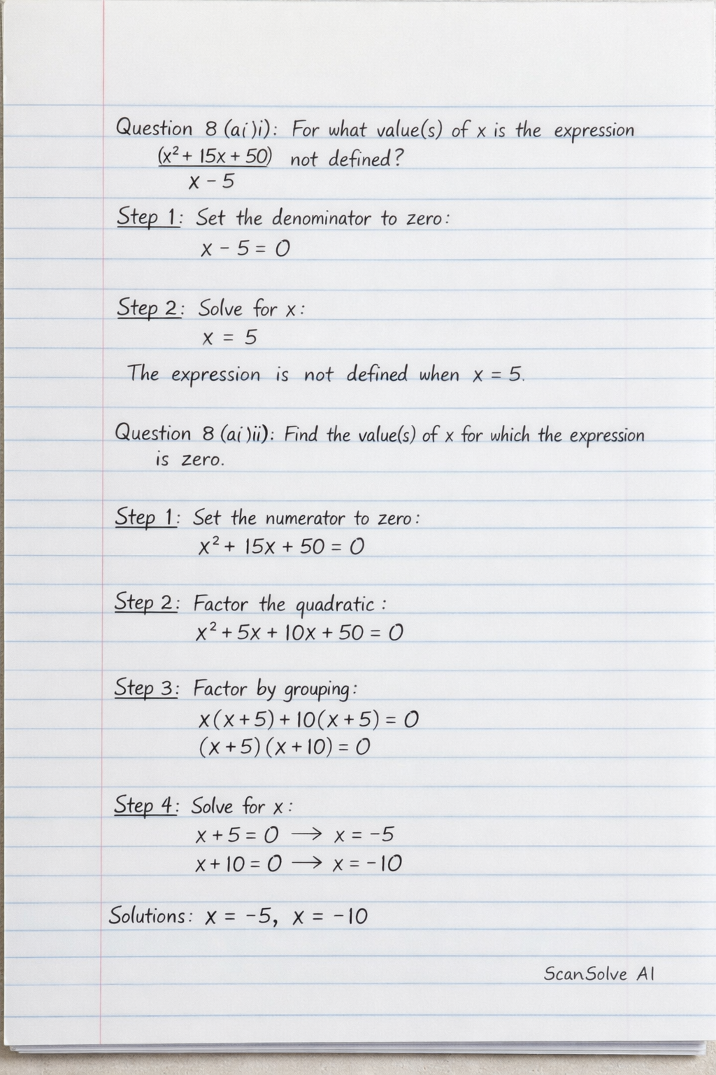 Handwritten step-by-step solution preview
