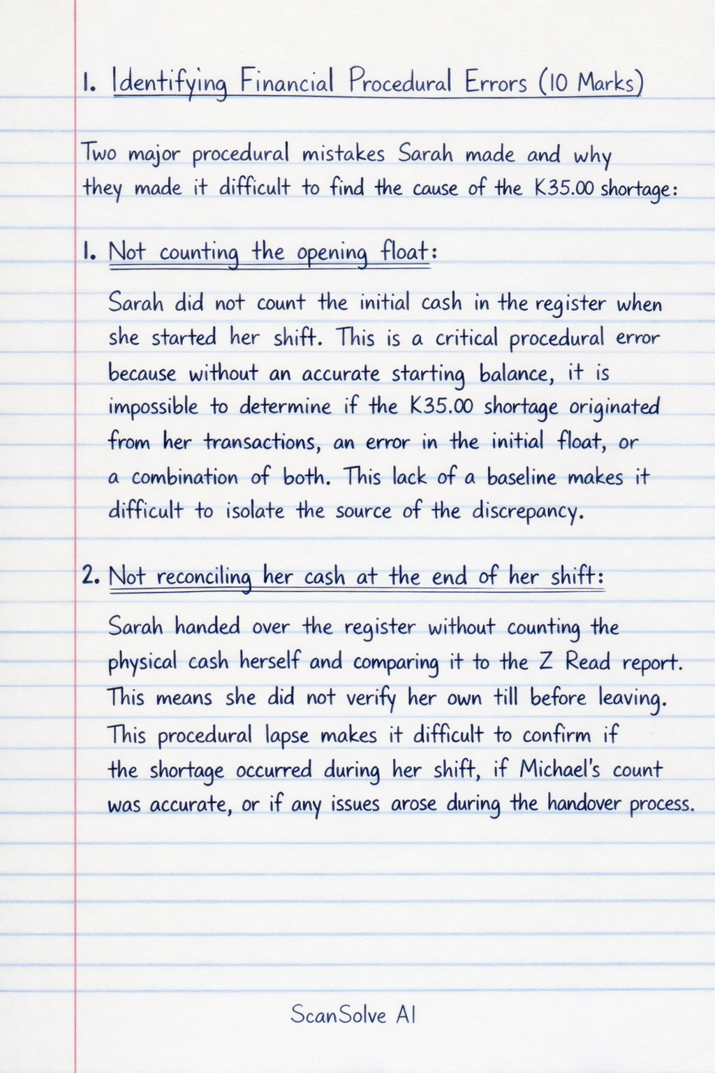 Handwritten step-by-step solution preview