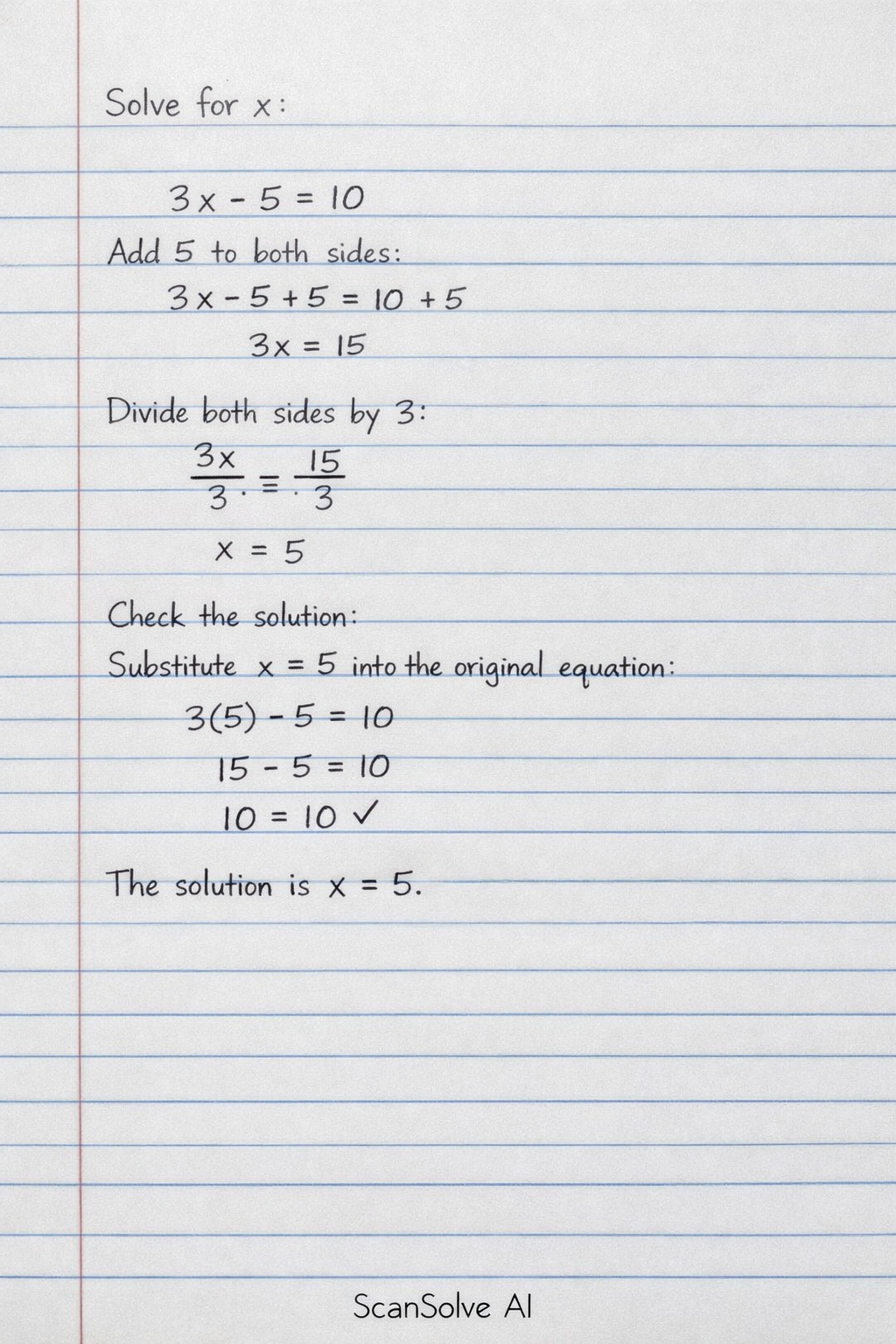 Handwritten step-by-step solution preview