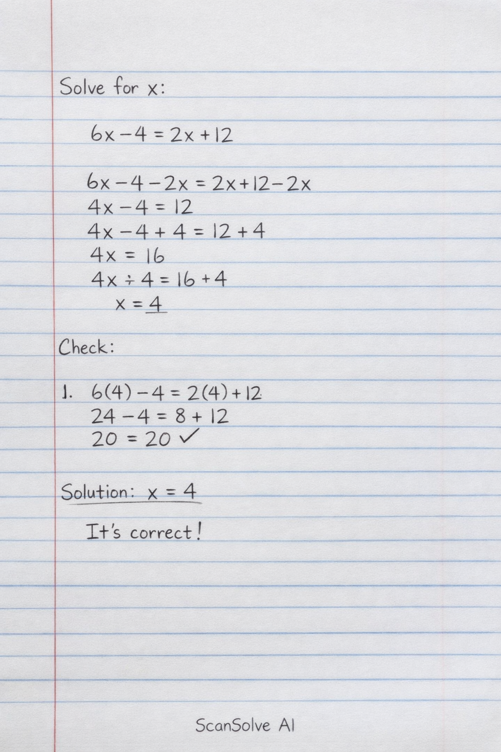 Handwritten step-by-step solution preview