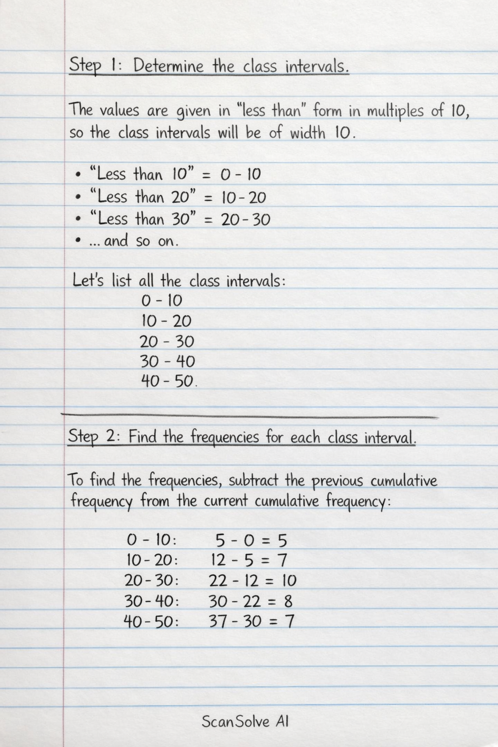 Handwritten step-by-step solution preview