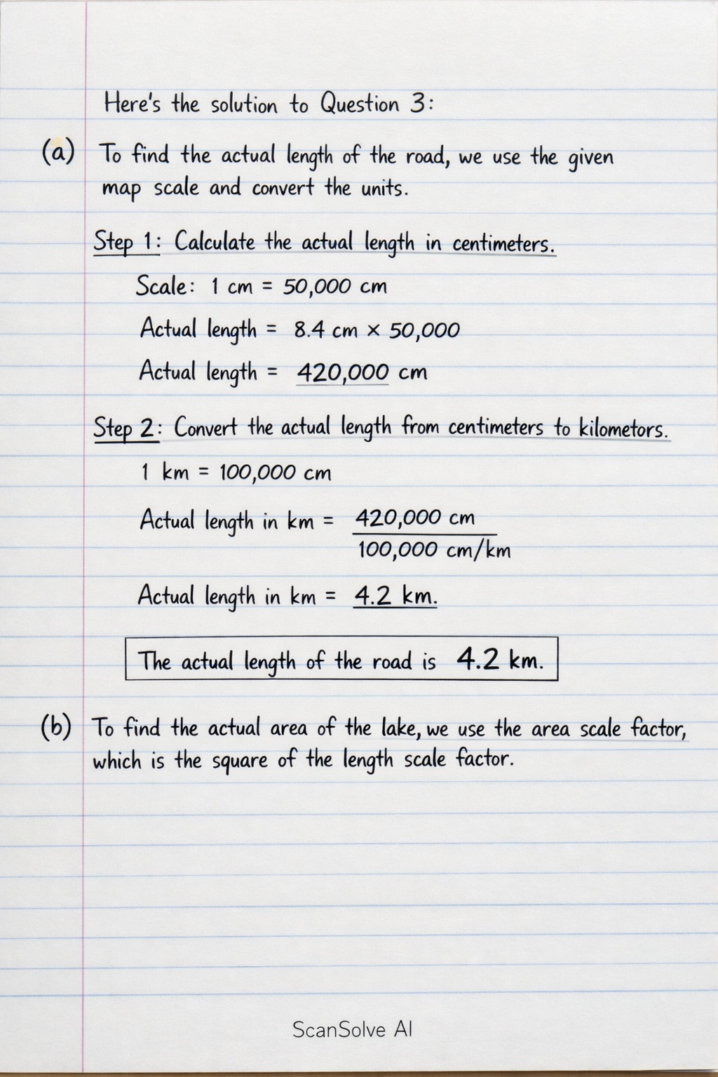 Handwritten step-by-step solution preview