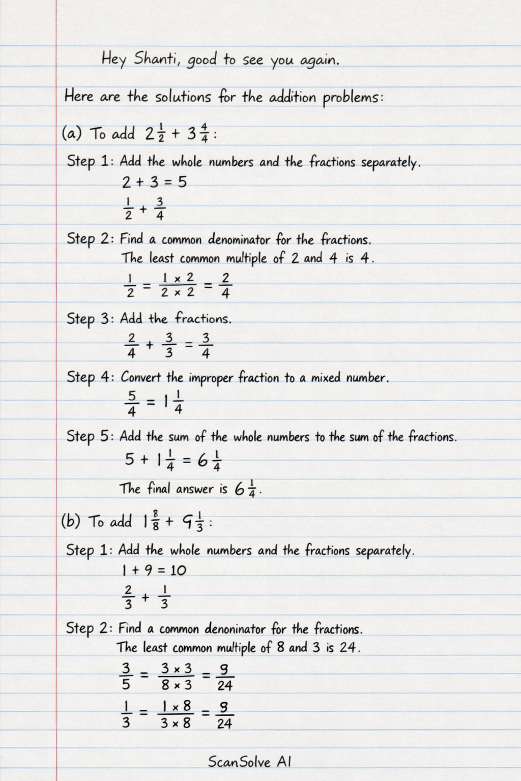 Handwritten step-by-step solution preview