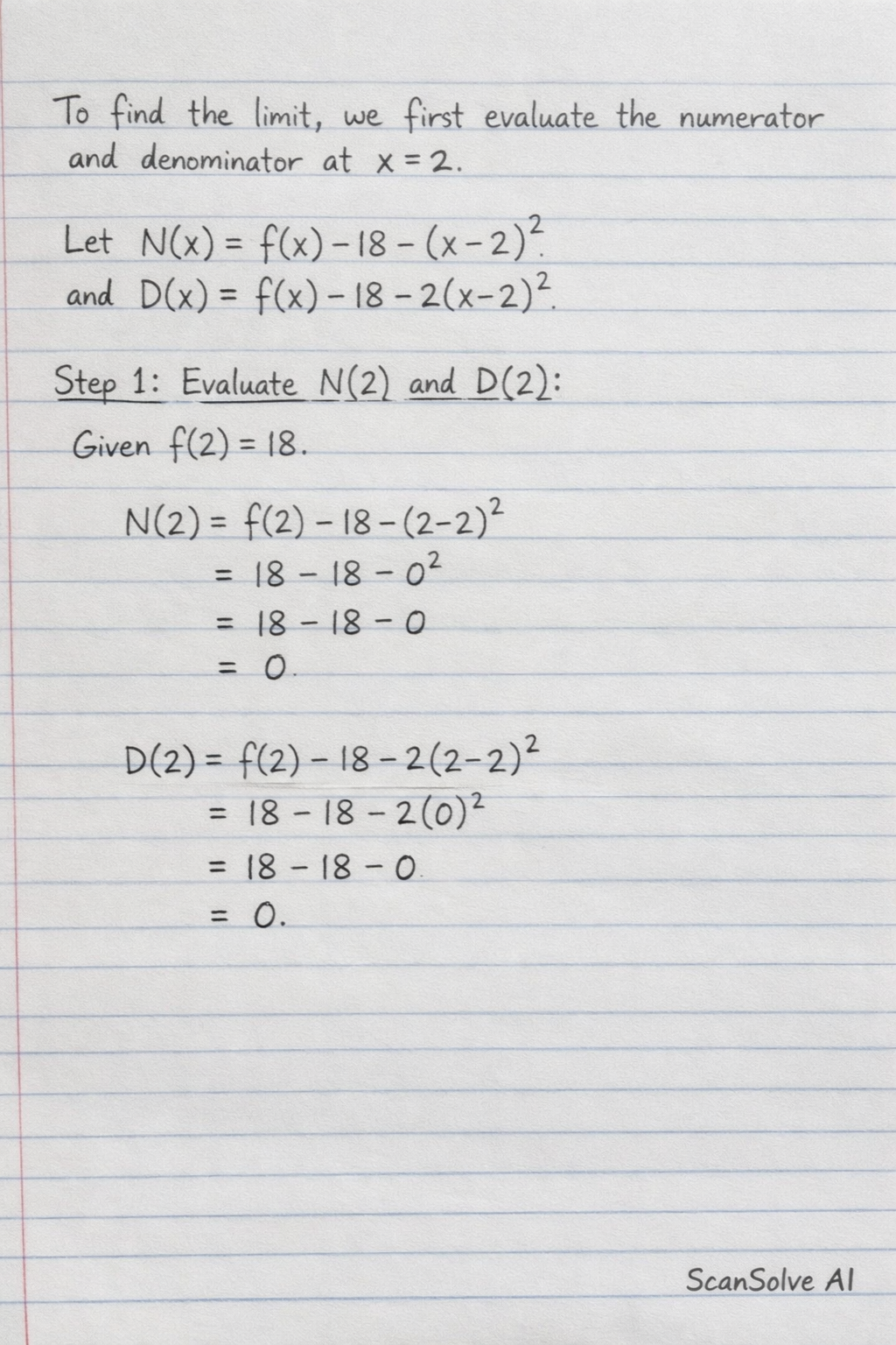Handwritten step-by-step solution preview