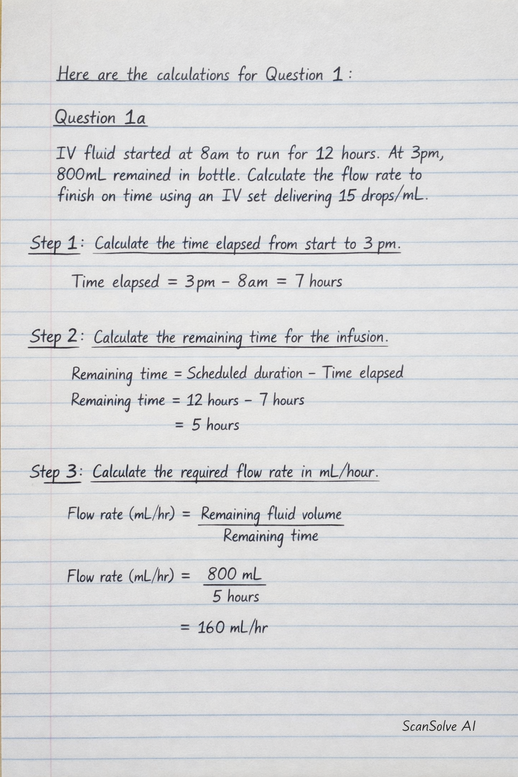 Handwritten step-by-step solution preview