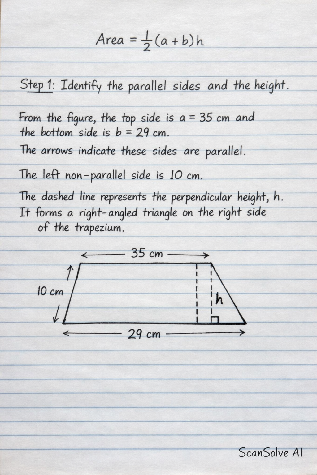 Handwritten step-by-step solution preview