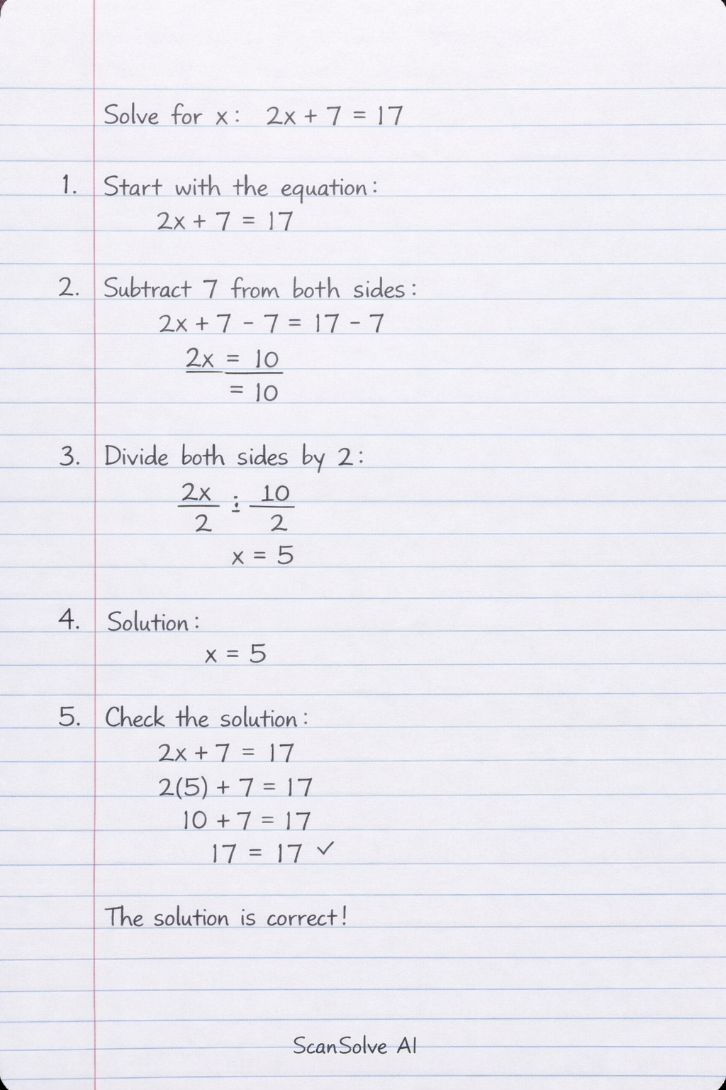 Handwritten step-by-step solution preview