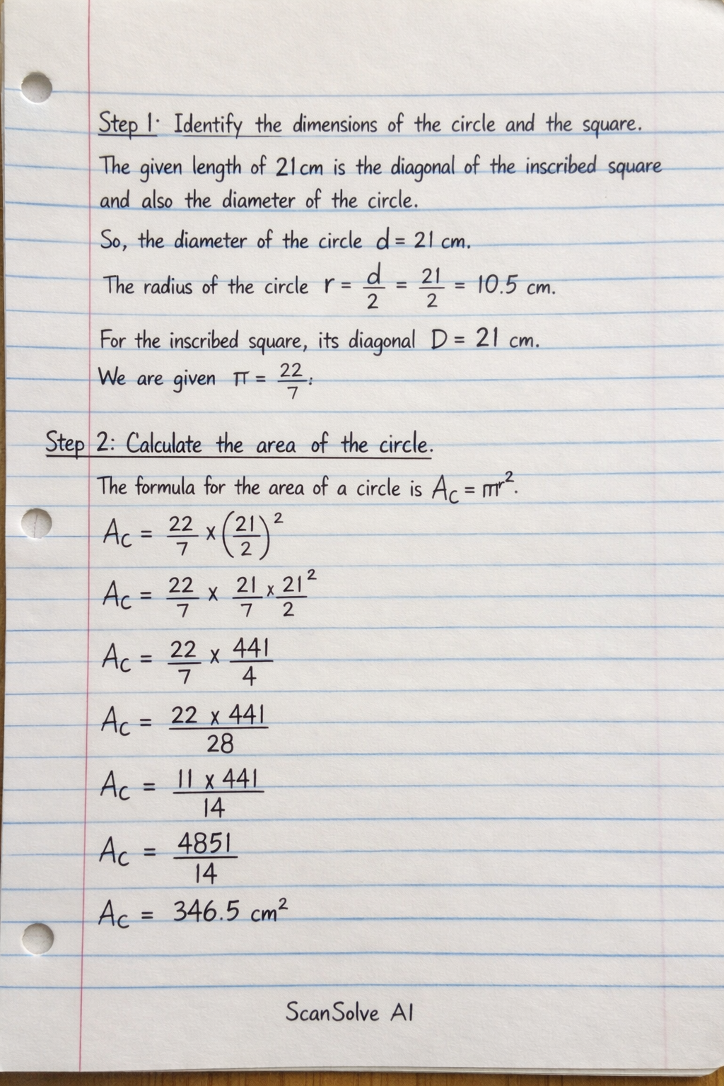 Handwritten step-by-step solution preview