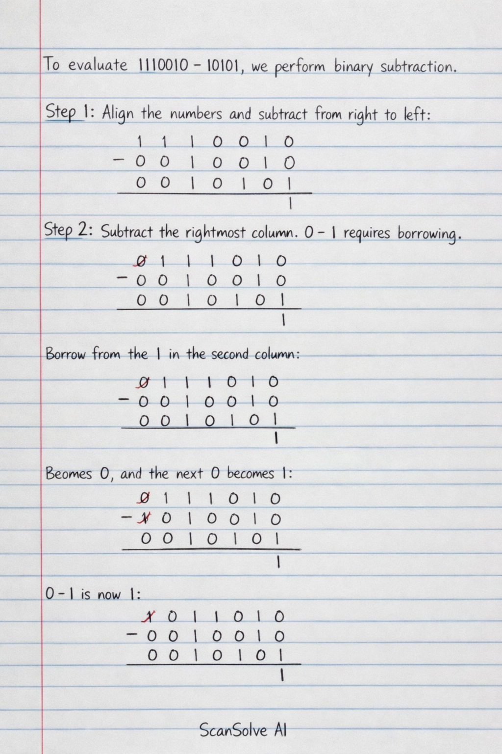 Handwritten step-by-step solution preview