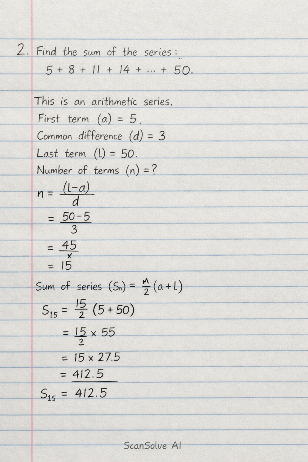 Handwritten step-by-step solution preview