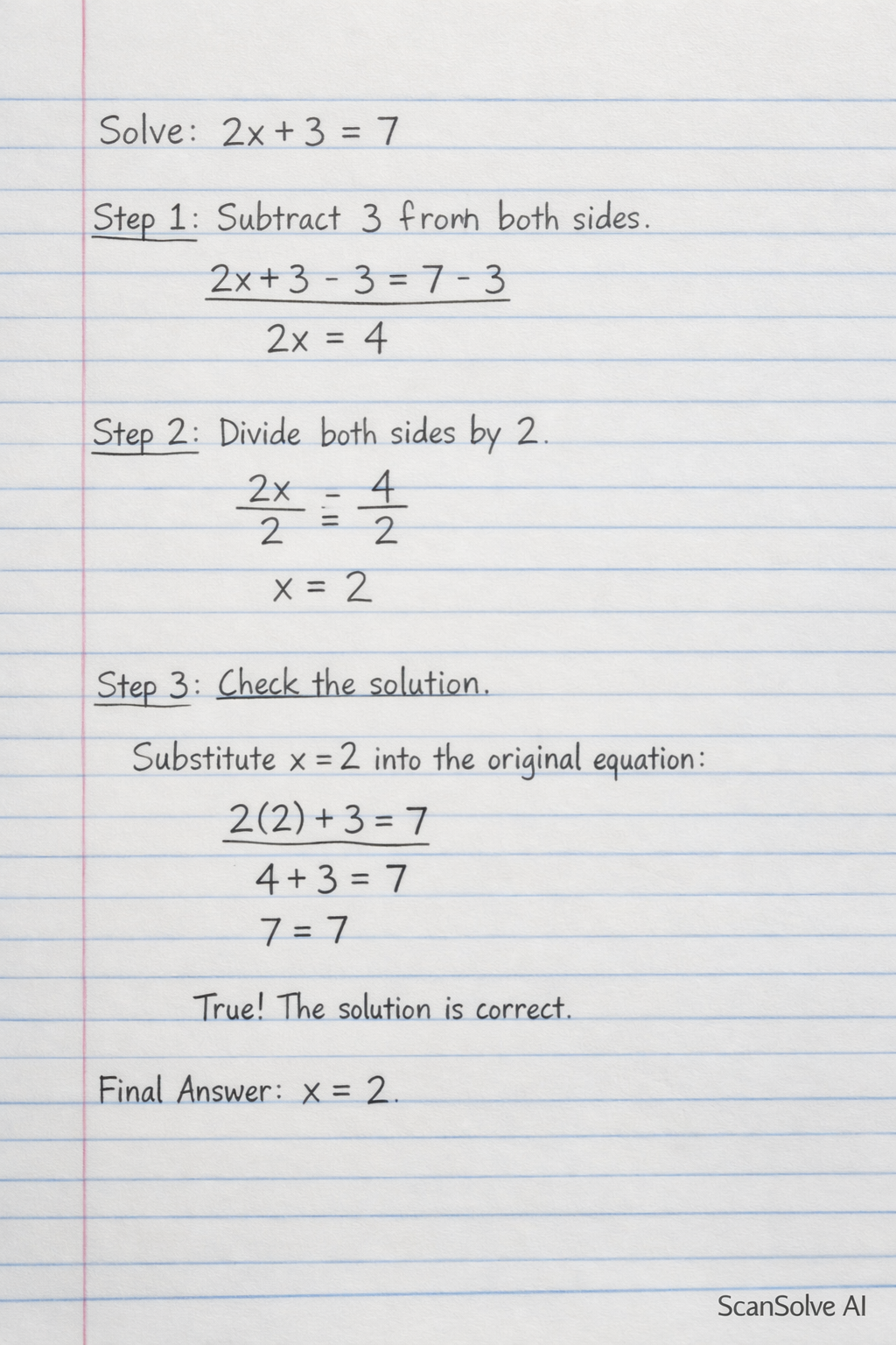 Handwritten step-by-step solution preview