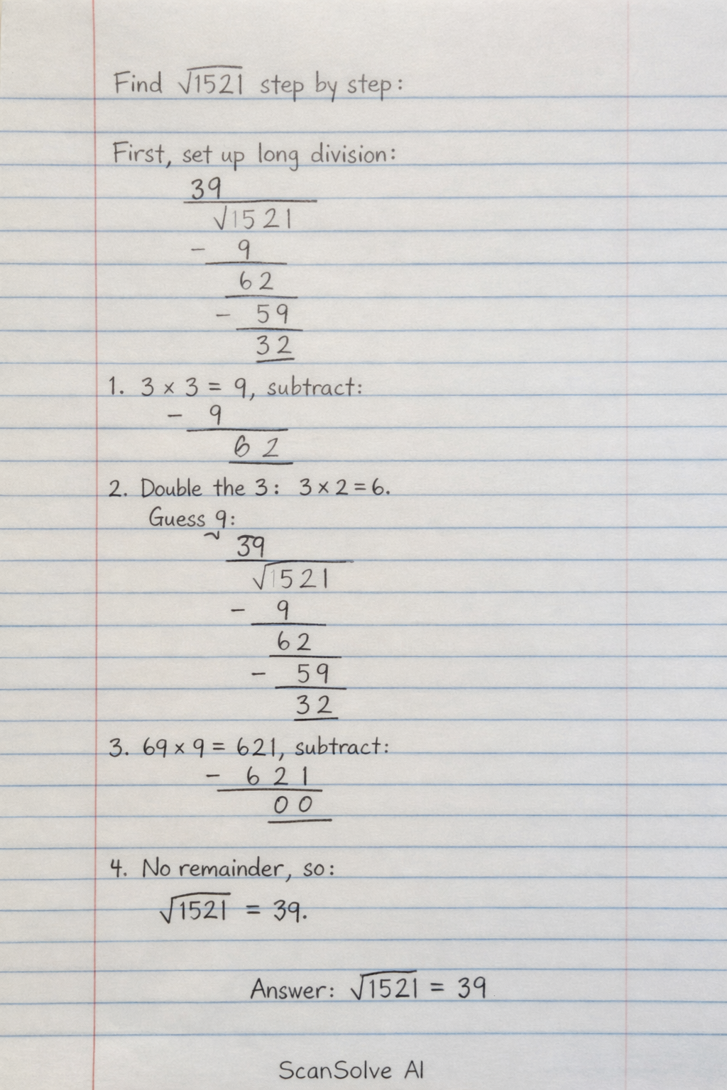 Handwritten step-by-step solution preview