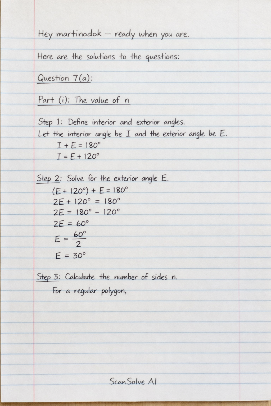 Handwritten step-by-step solution preview