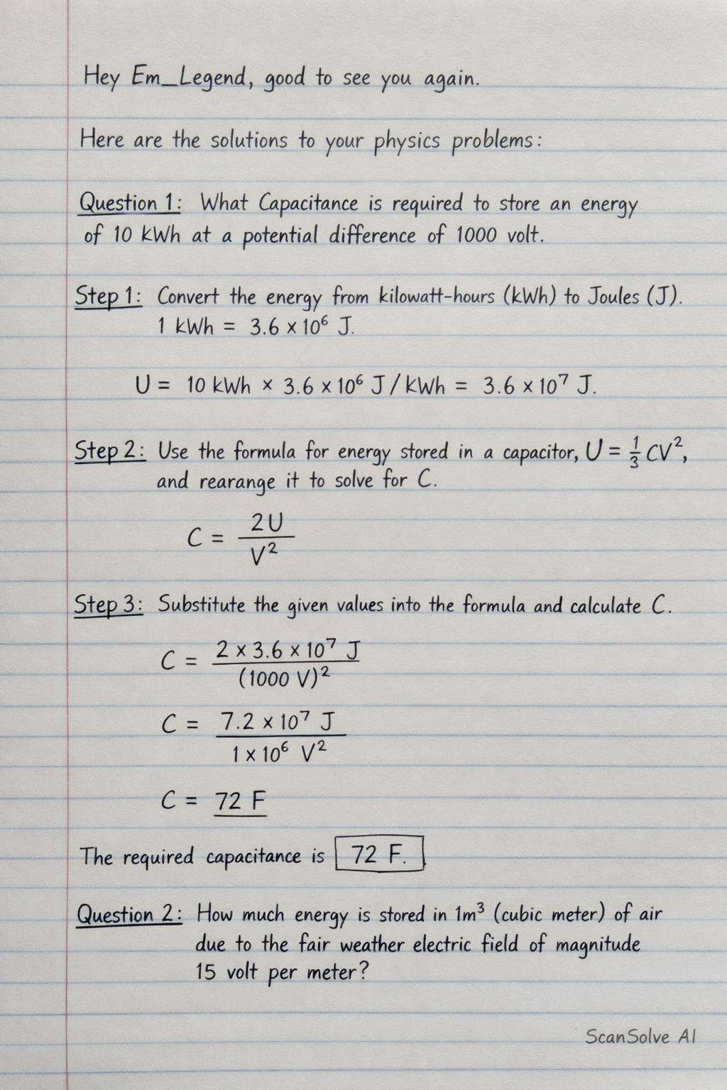 Handwritten step-by-step solution preview