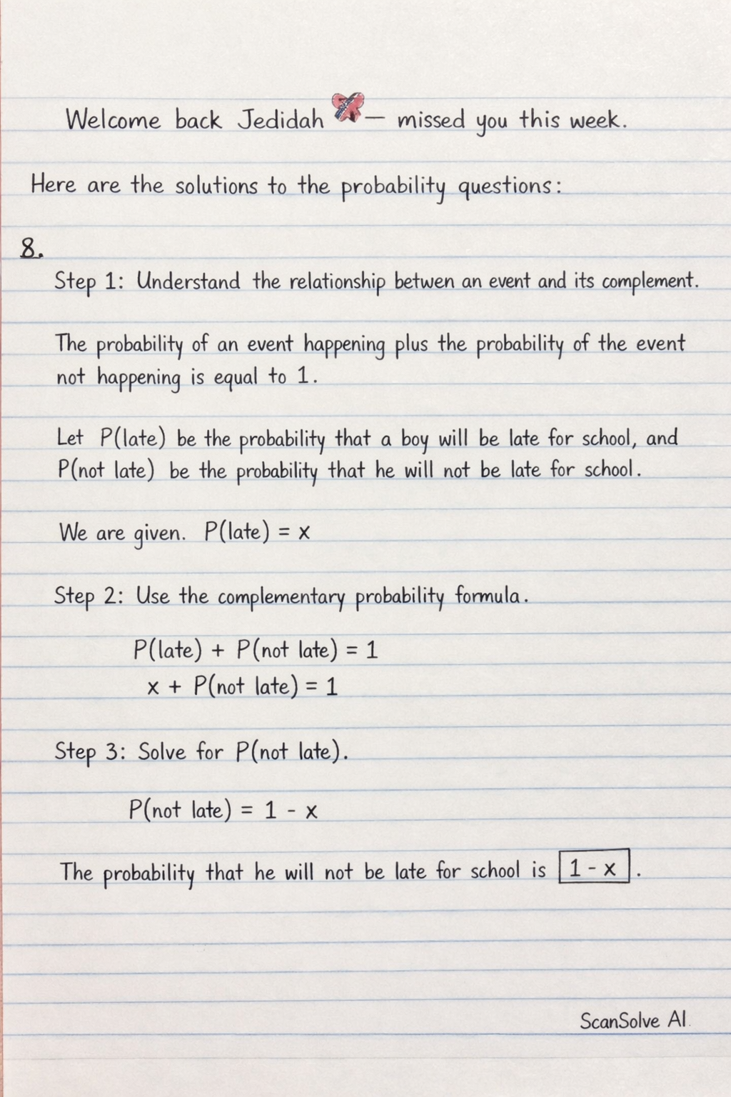Handwritten step-by-step solution preview